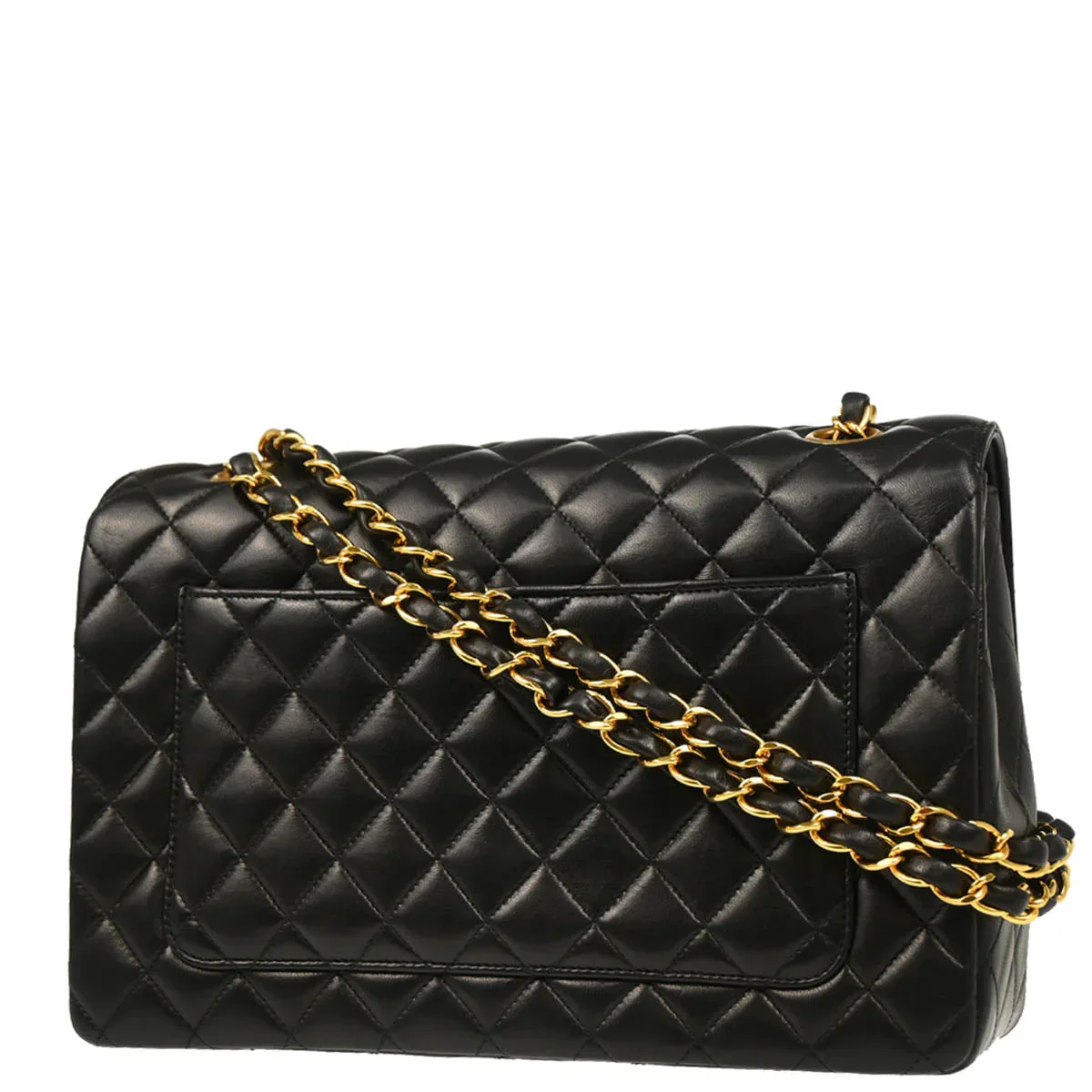 Chanel 1994-1996 Black Lambskin Paris Shoulder Bag - Image 2