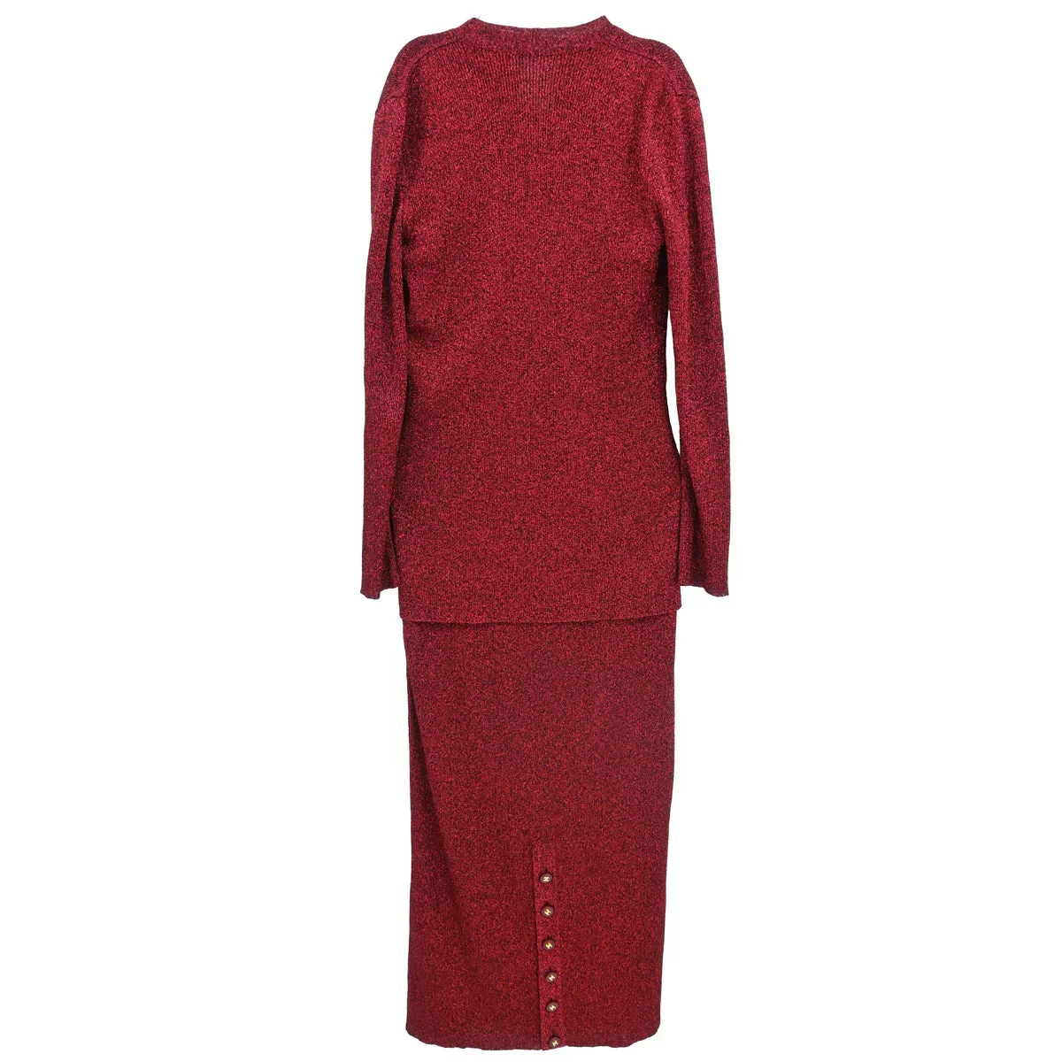 Chanel 1996 Setup Cardigan Dress Bordeaux #40 - Image 2