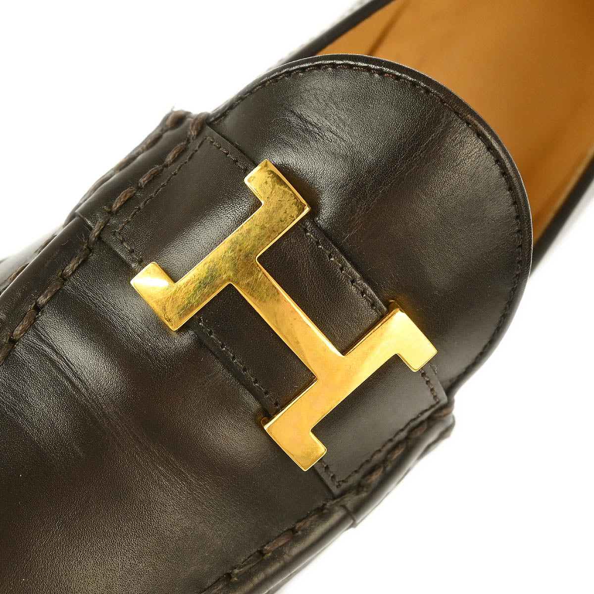 Hermes * Brown Constance Loafers Shoes #35 1/2 - Image 5