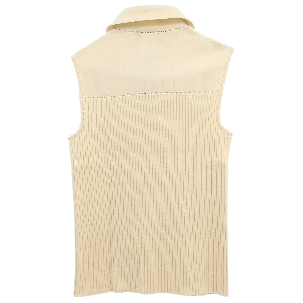 Christian Dior 2003 Sleeveless Top Ivory #40 - Image 2