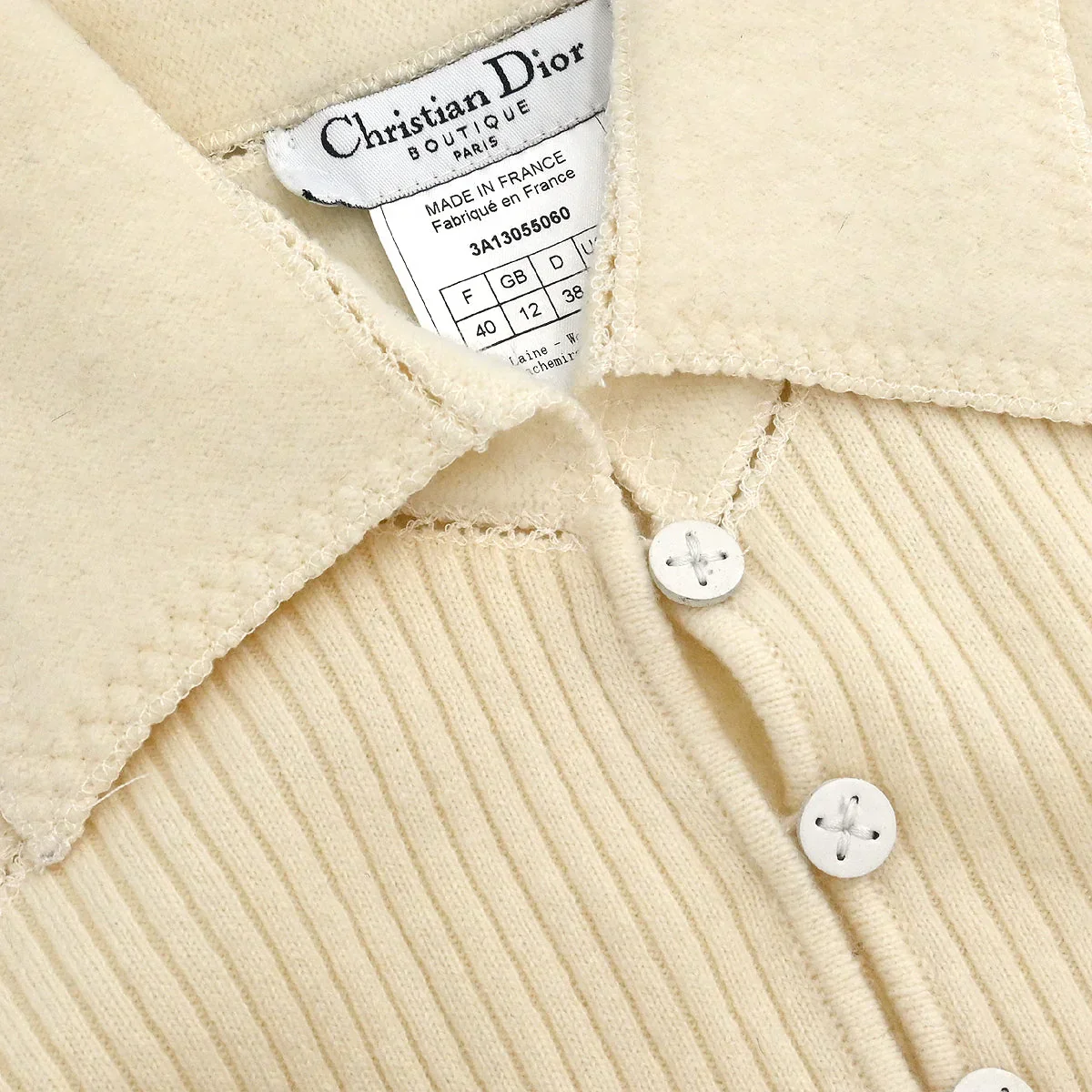 Christian Dior 2003 Sleeveless Top Ivory #40 - Image 3
