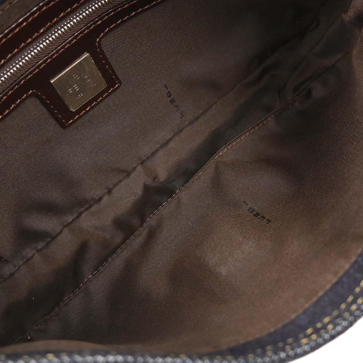 Fendi Navy Denim Baguette Handbag - Image 8
