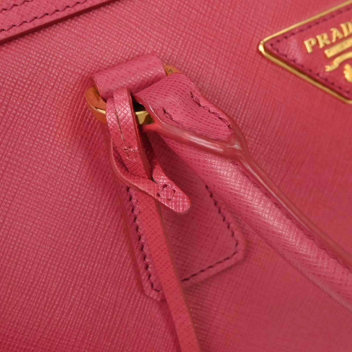 Prada Pink Leather 2way Shoulder Handbag - Image 9