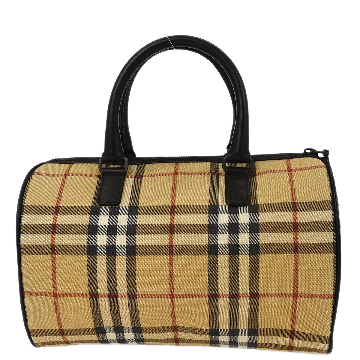 Burberry Beige PVC Burberry Check Handbag - Image 2