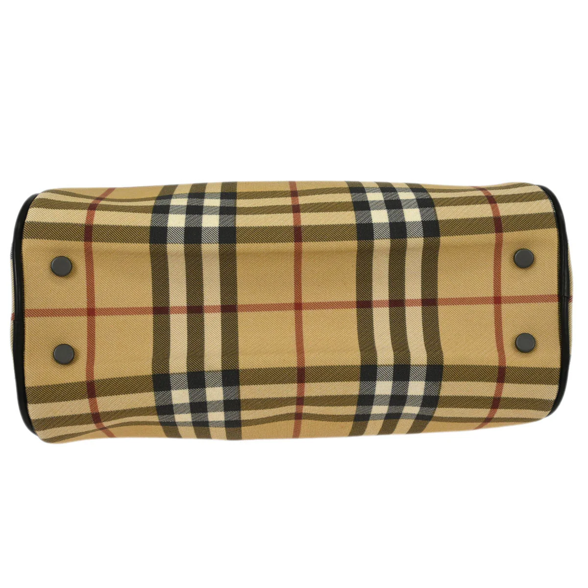 Burberry Beige PVC Burberry Check Handbag - Image 3