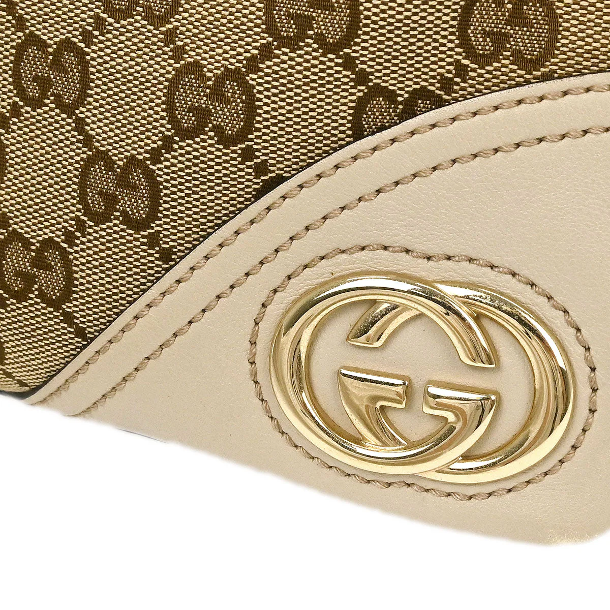 Gucci Brown Beige GG Tote Bag - Image 4