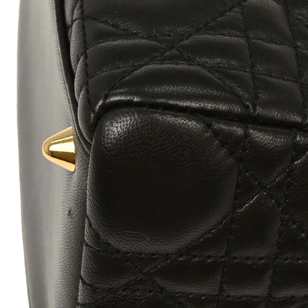 Christian Dior Black Lambskin Medium Lady Dior Cannage 2way Shoulder Handbag - Image 5