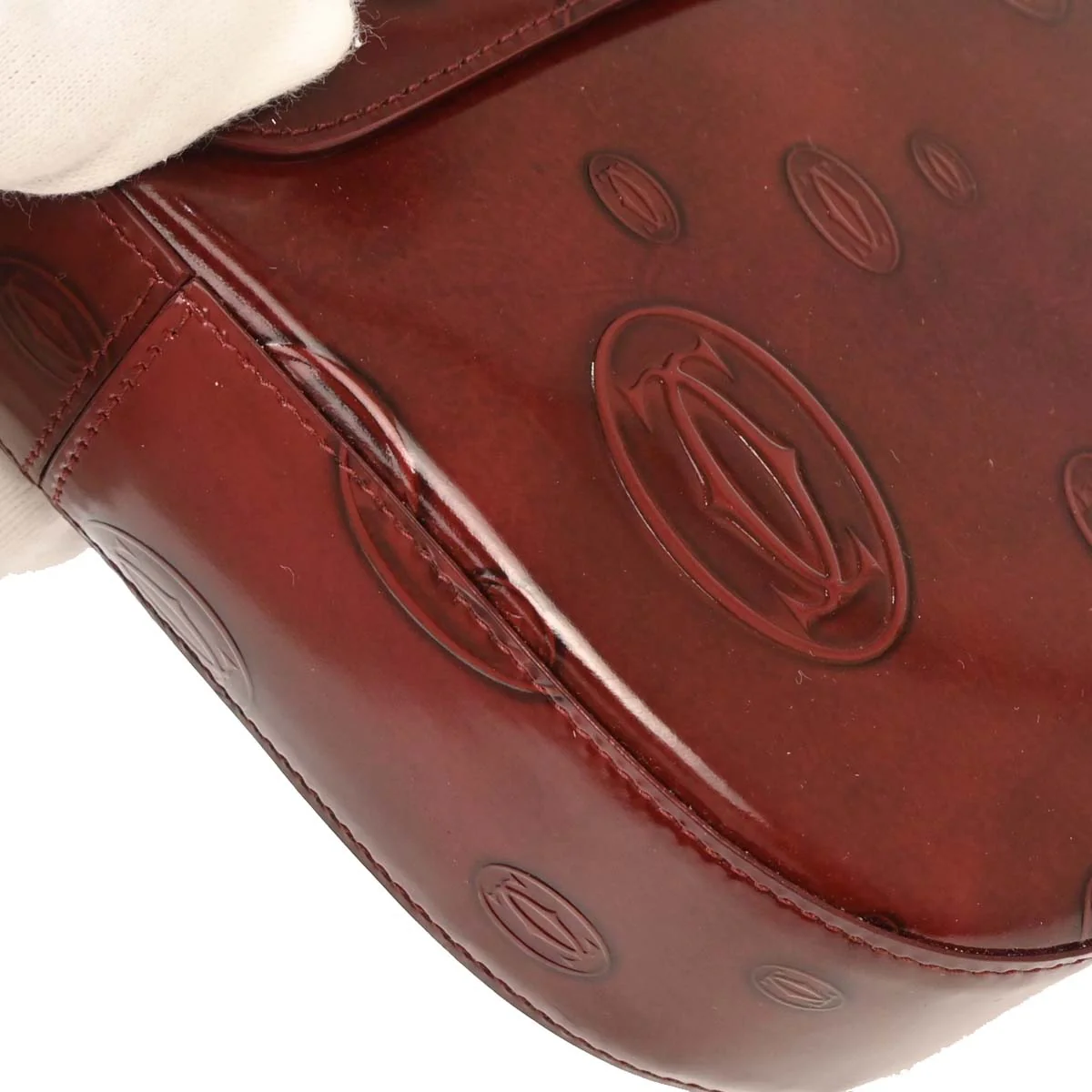 Cartier Bordeaux Happy Birthday Handbag - Image 4