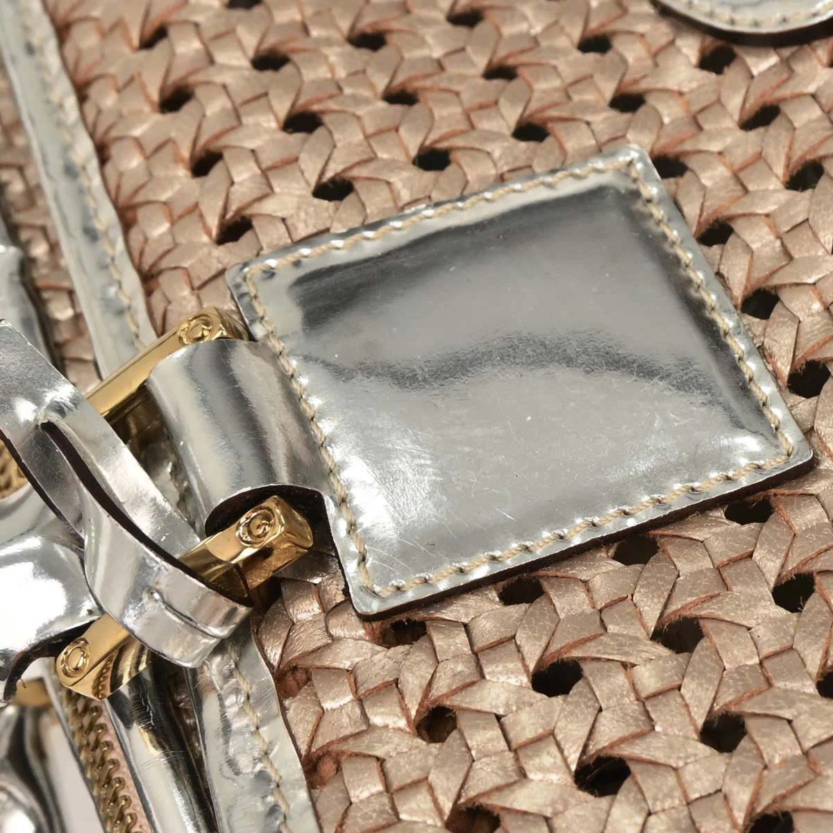 Loewe Silver Leather Amazona 36 Handbag - Image 6