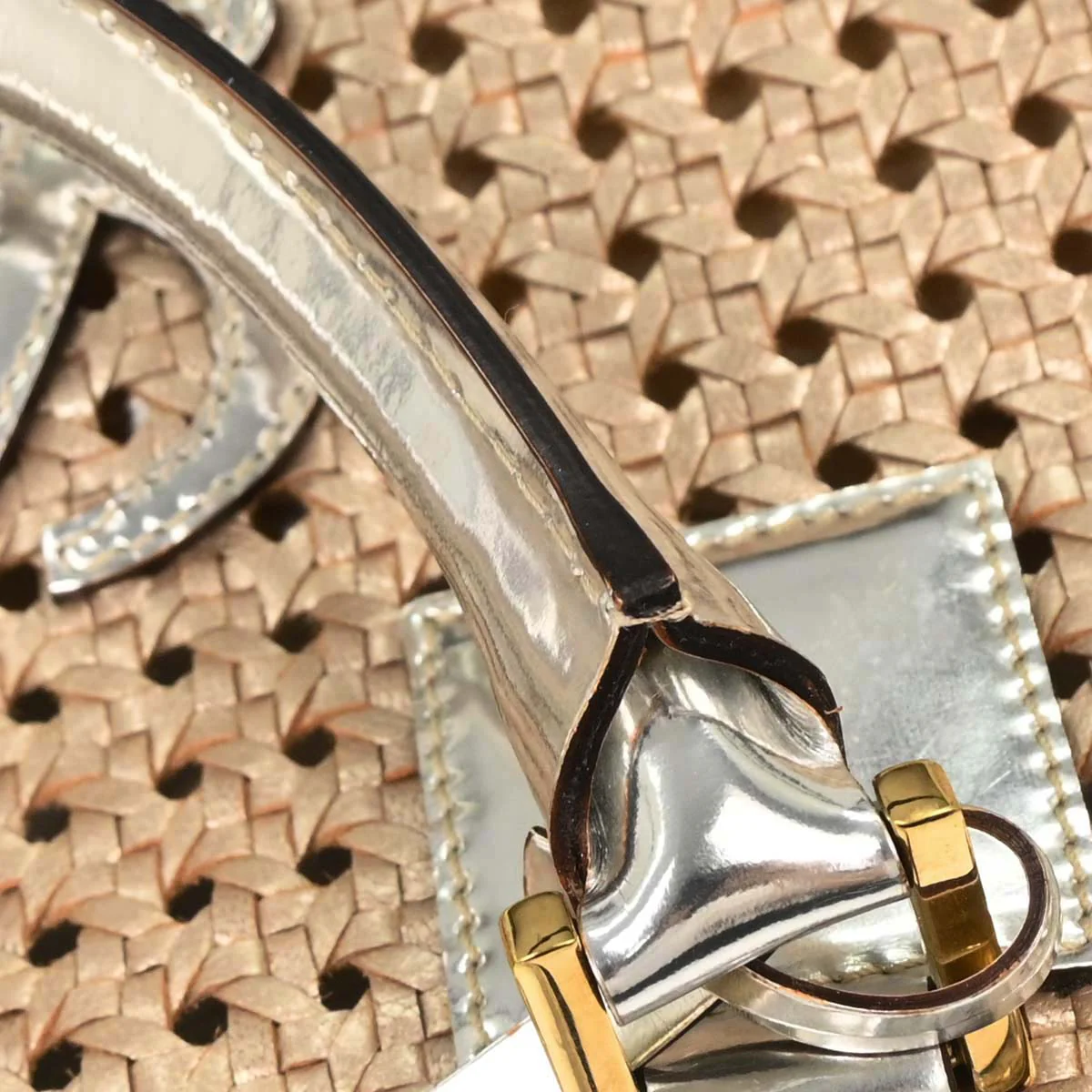 Loewe Silver Leather Amazona 36 Handbag - Image 7