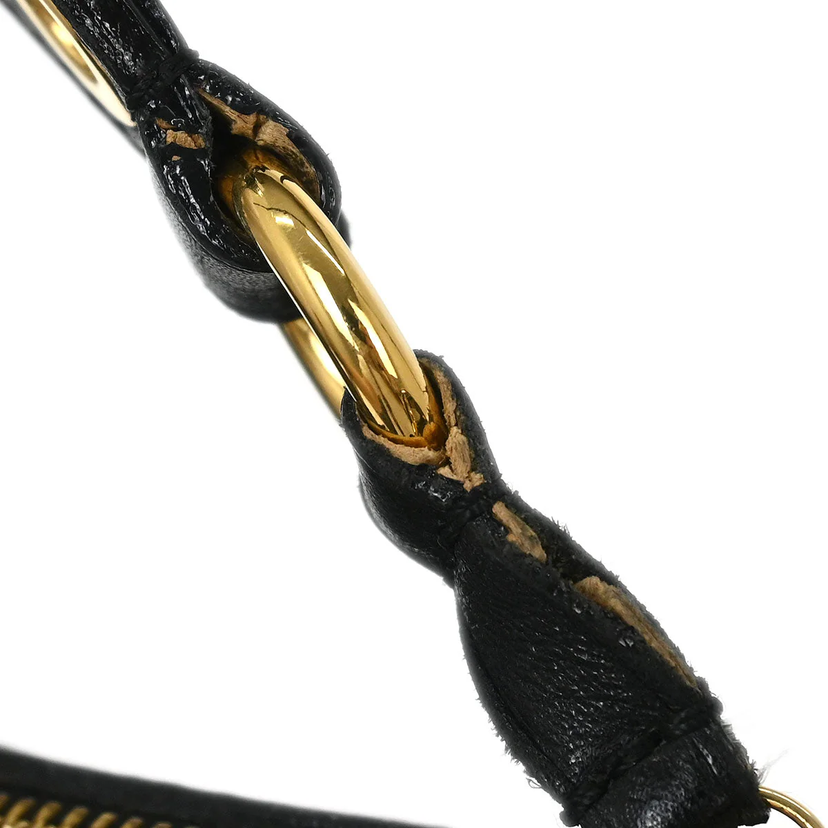 Louis Vuitton Black Epi Pochette Demi-lune Handbag M52622 - Image 3