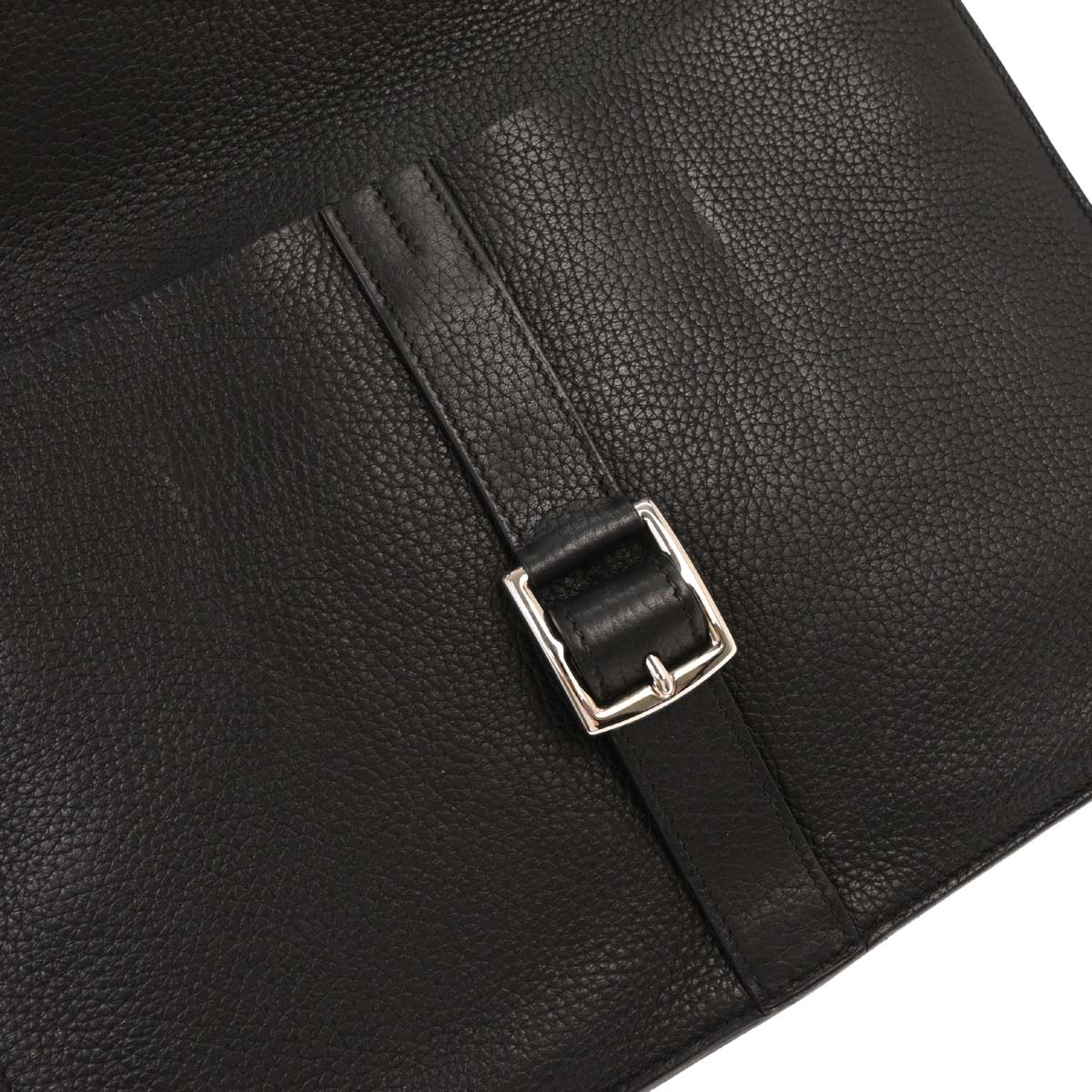 Hermes Black Taurillon Clemence Halzan 31 2way Shoulder Tote Bag - Image 4