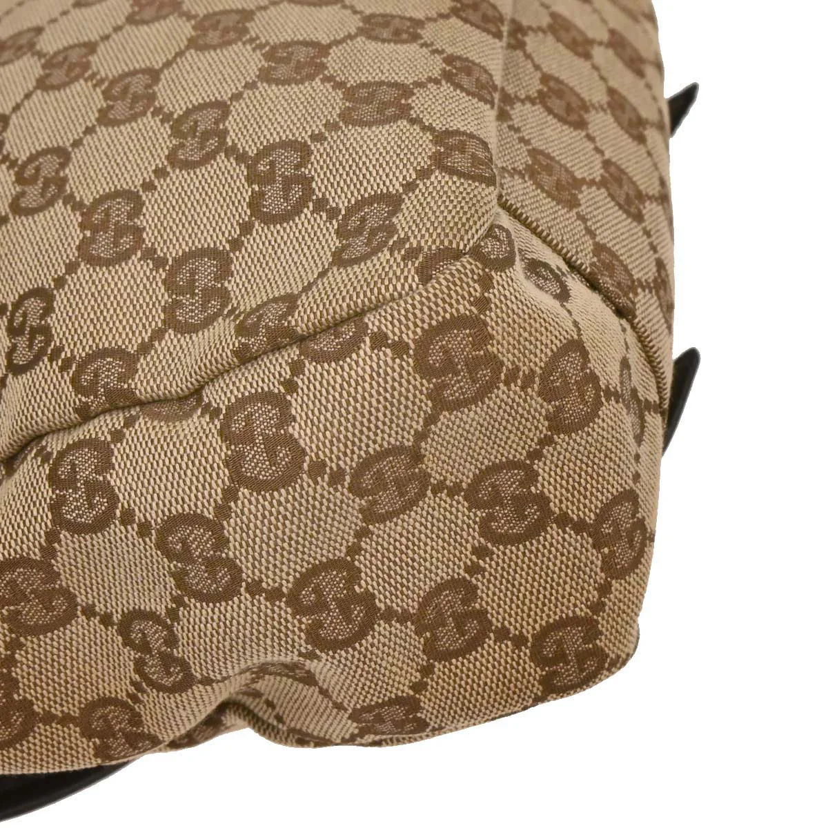 Gucci Beige Canvas GG Shoulder Bag - Image 4