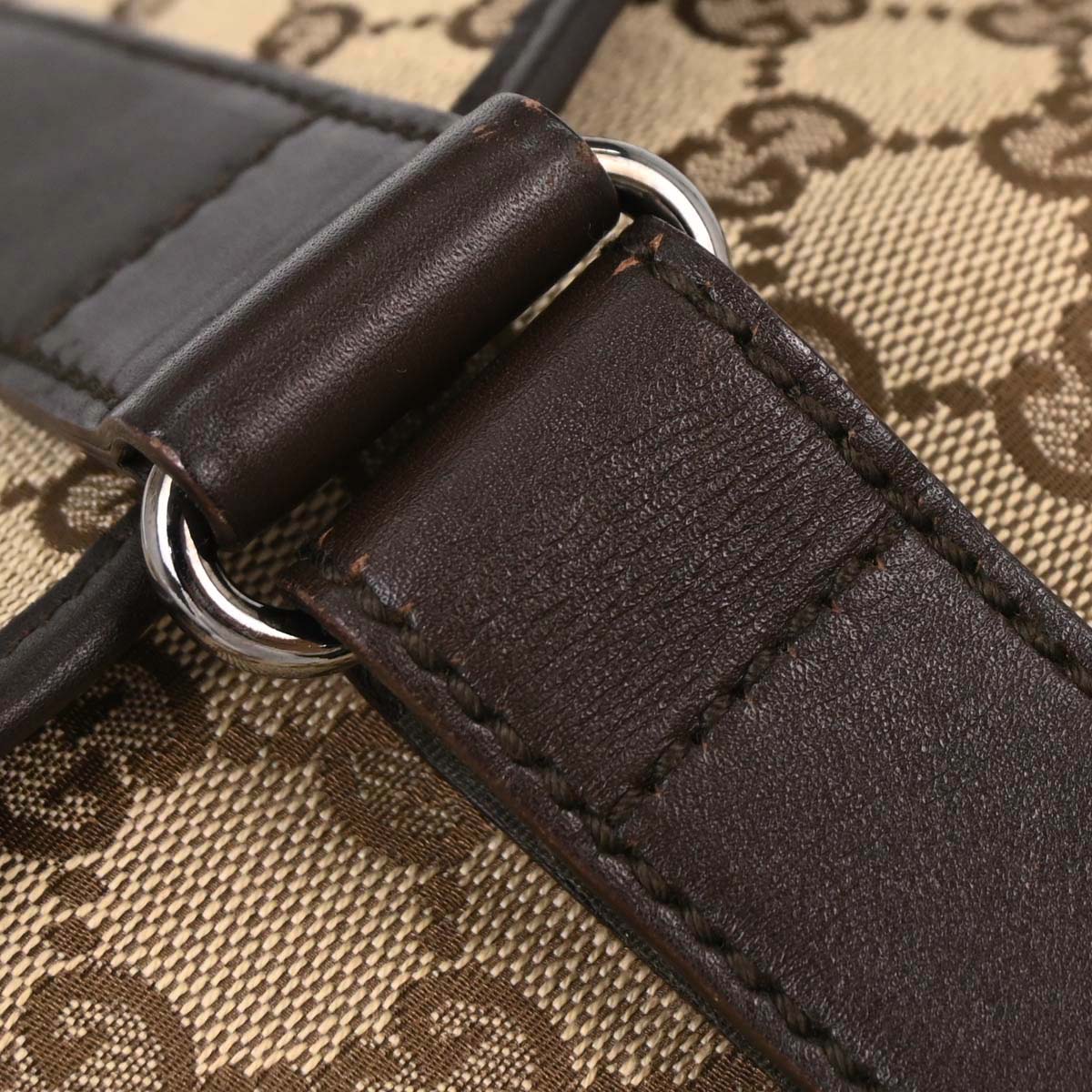 Gucci Beige Canvas GG Shoulder Bag - Image 7