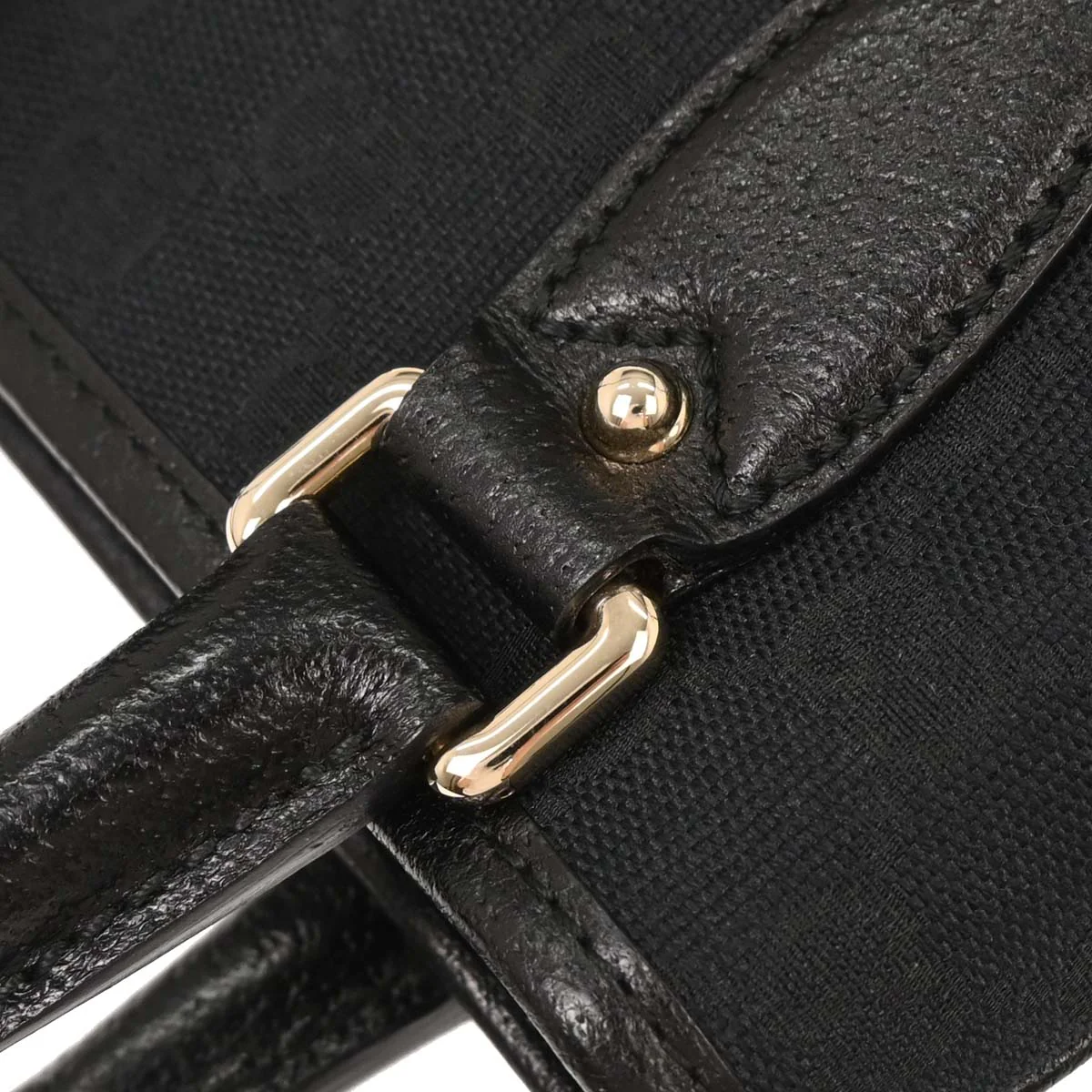 Gucci Black Canvas GG Jackie Tote Handbag - Image 5