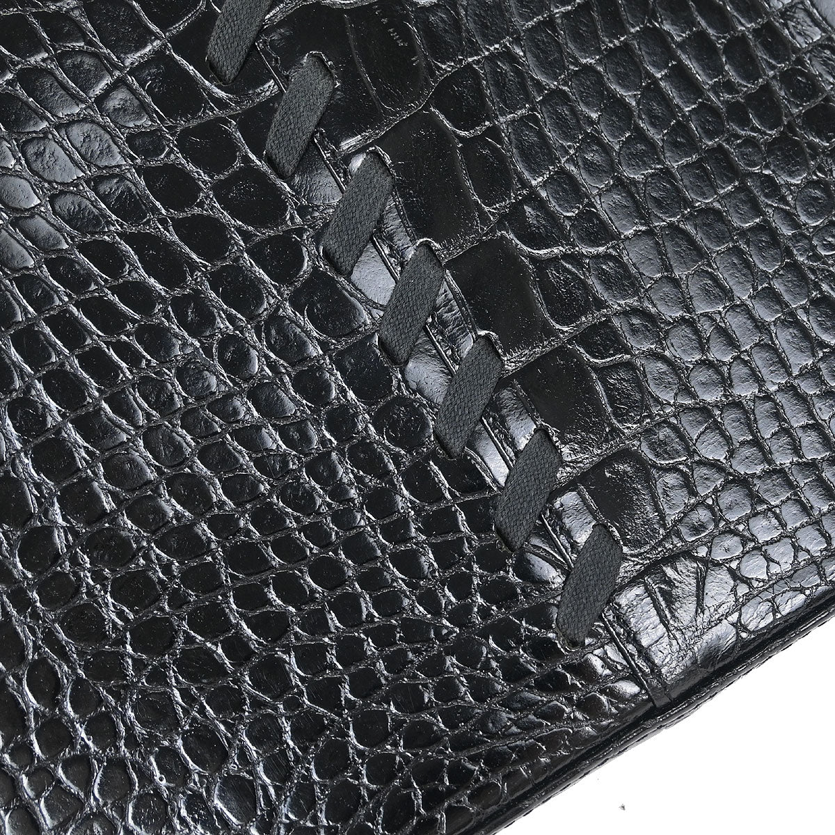Yves Saint Laurent * Black Leather Shoulder Bag - Image 4