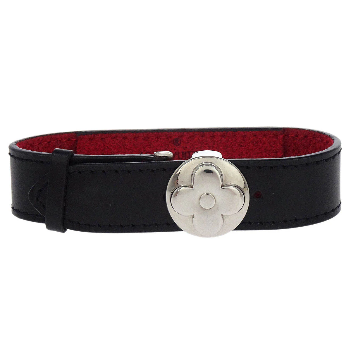 Louis Vuitton Black Monogram Good Luck Bracelet Bangle M64447
