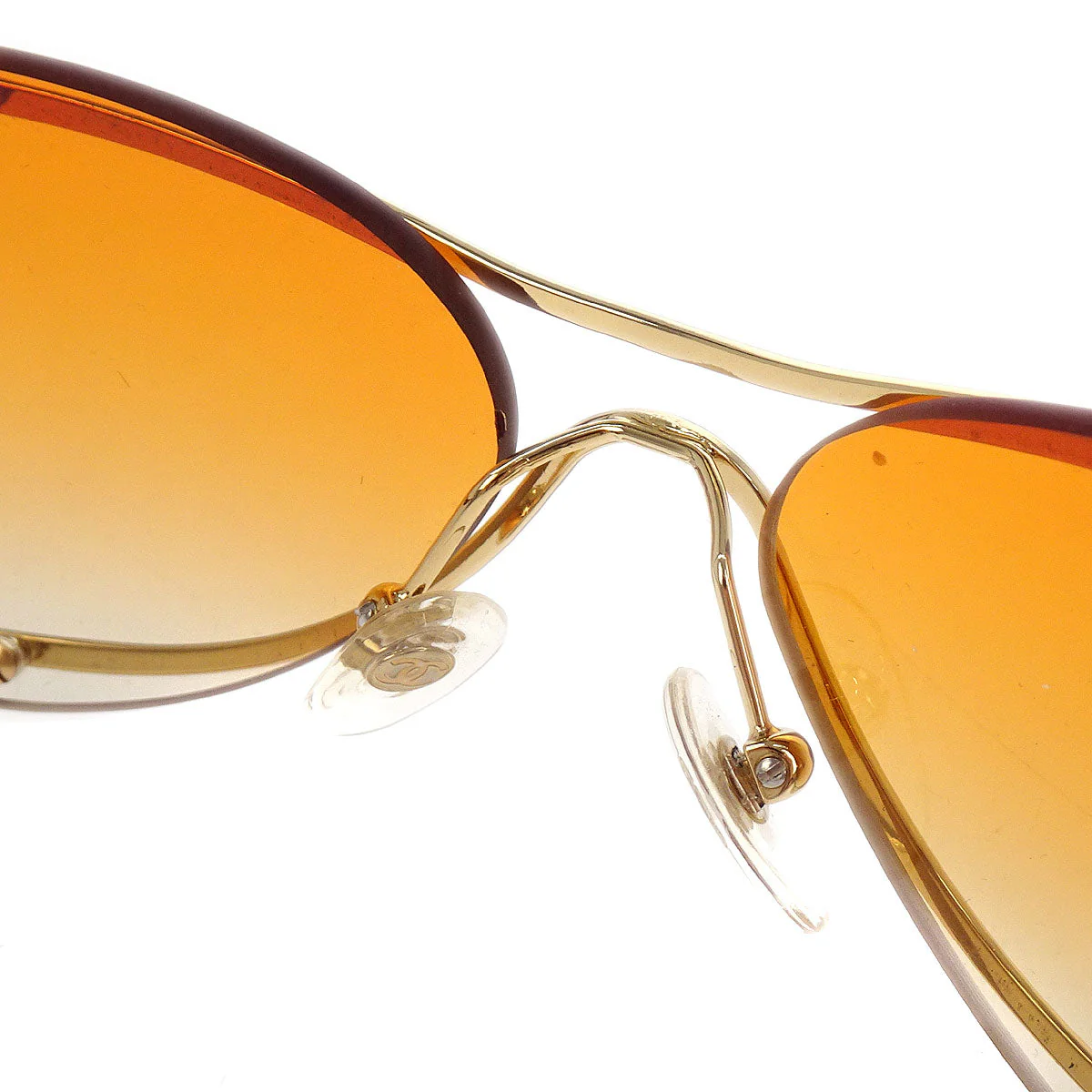 Chanel Sunglasses Eyewear Orange Small Good - Image 5