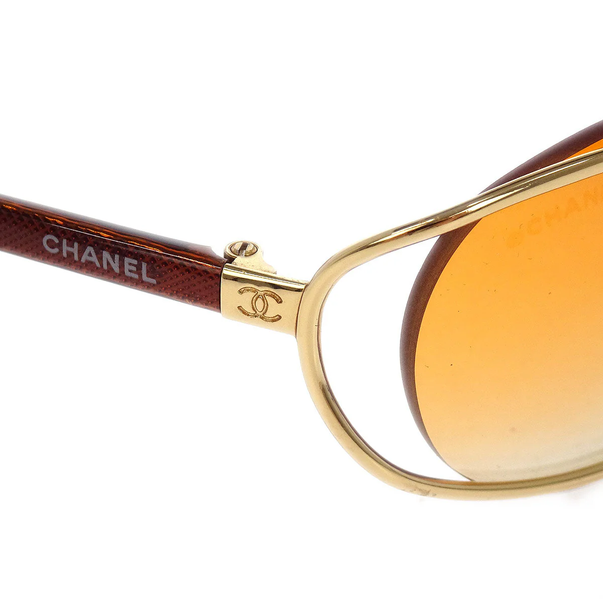 Chanel Sunglasses Eyewear Orange Small Good - Image 6