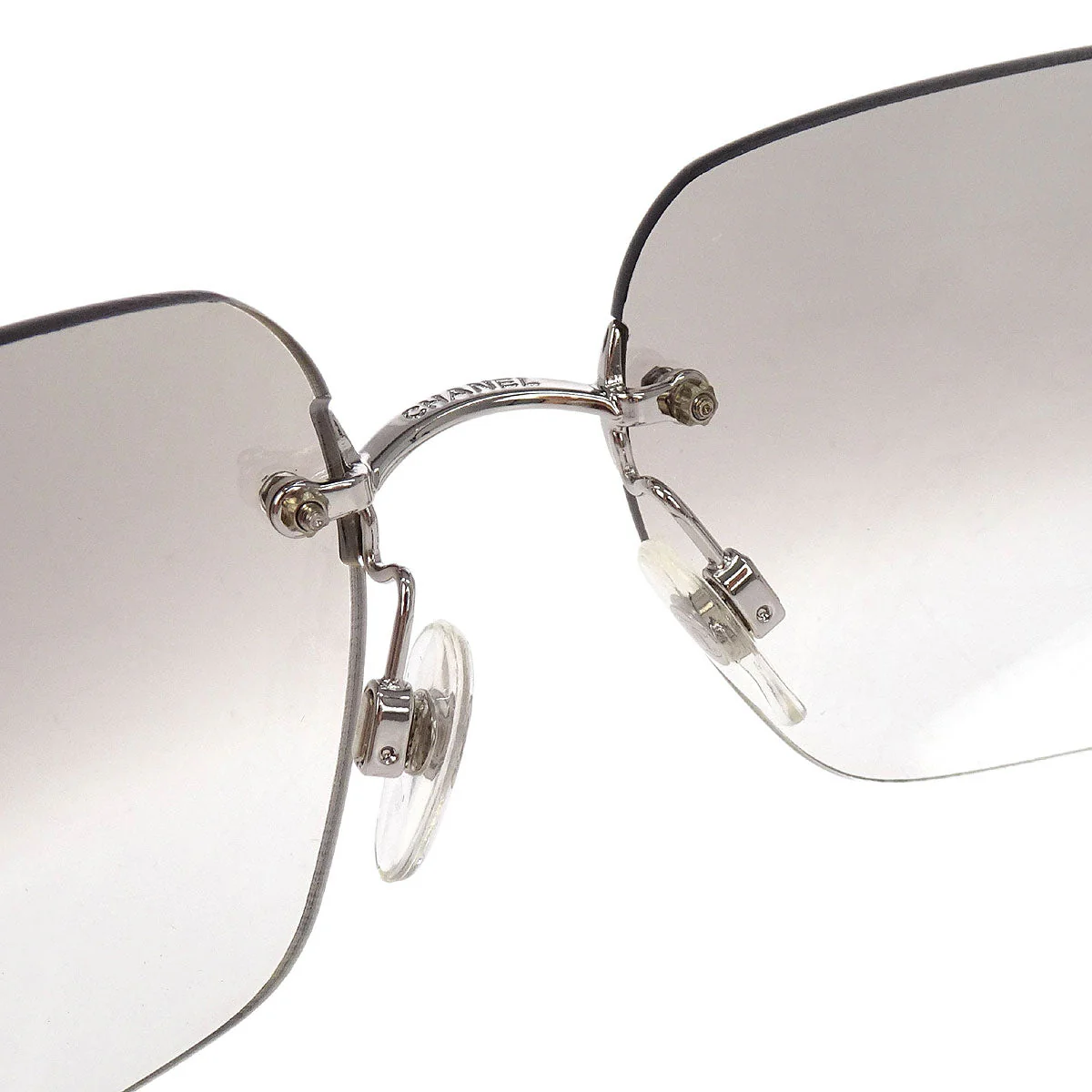 Chanel Sunglasses Eyewear Gray Rhinestone Small Good - Image 6