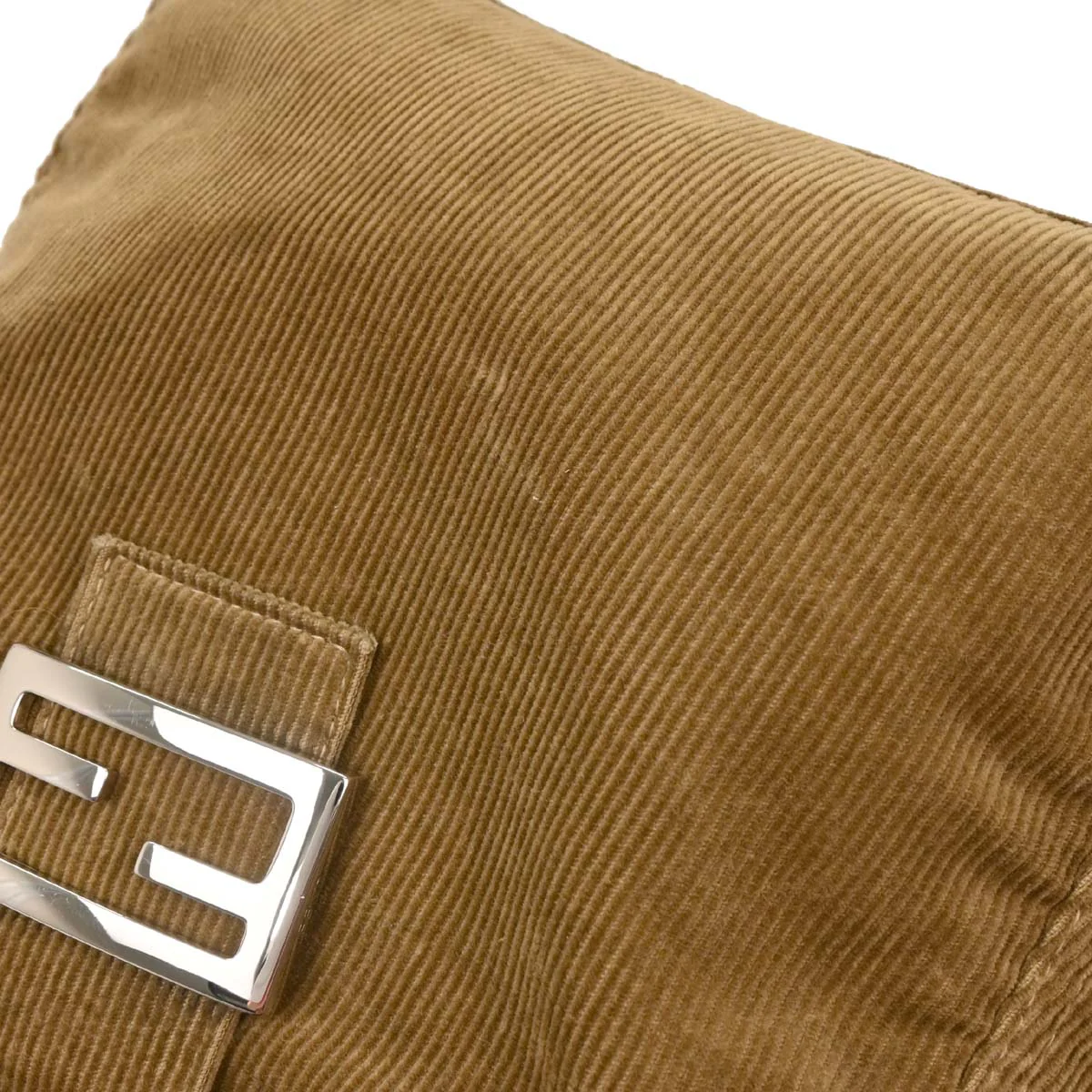 Fendi Brown Corduroy Handbag - Image 7