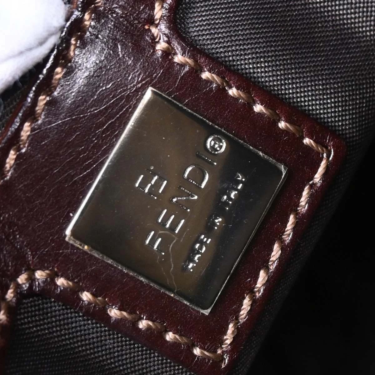 Fendi Brown Corduroy Handbag - Image 9