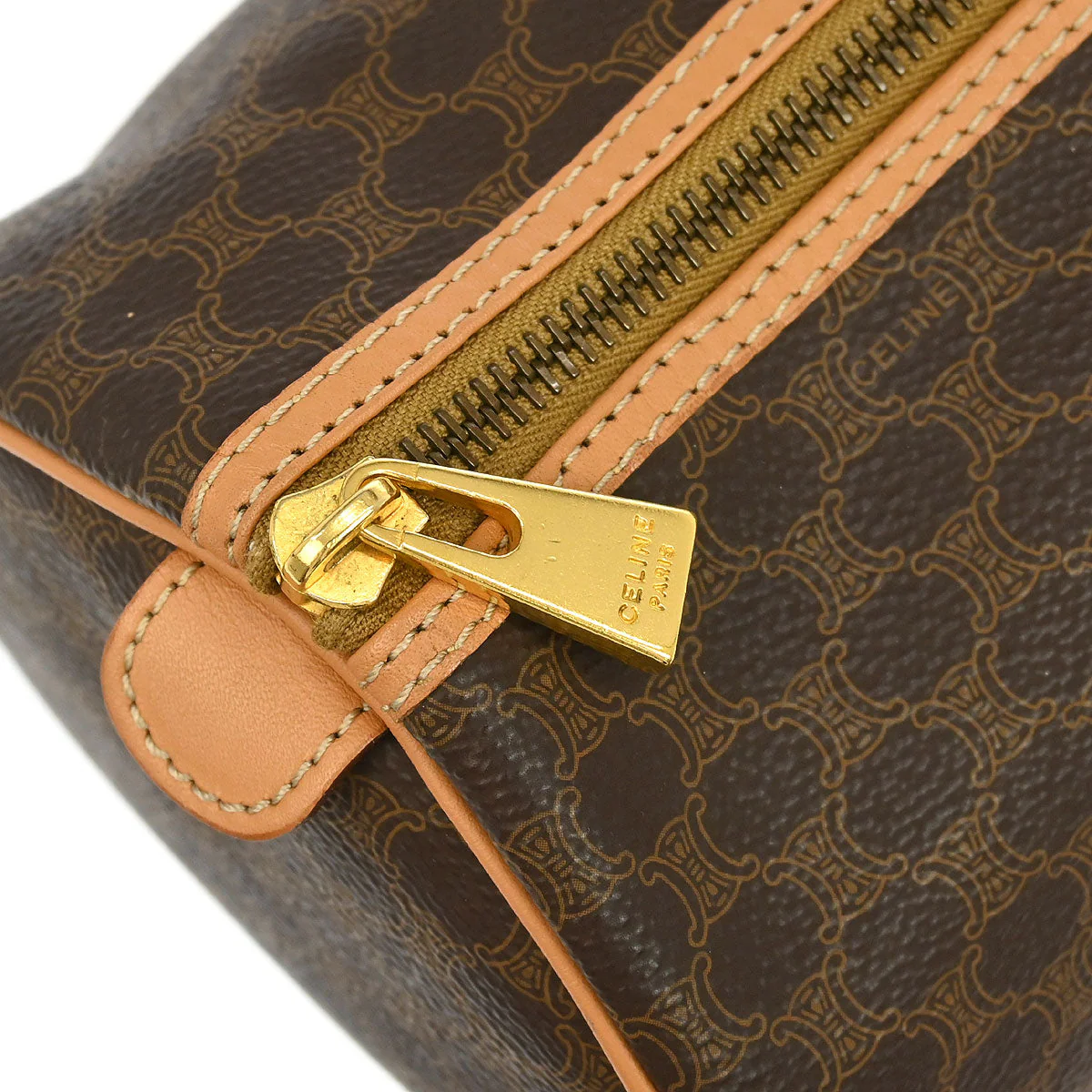 Celine Brown Macadam Handbag - Image 6