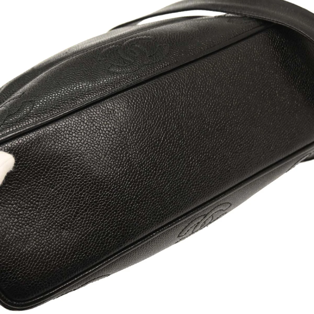 Chanel 1996-1997 Black Caviar Triple CC Bucket Shoulder Bag - Image 3