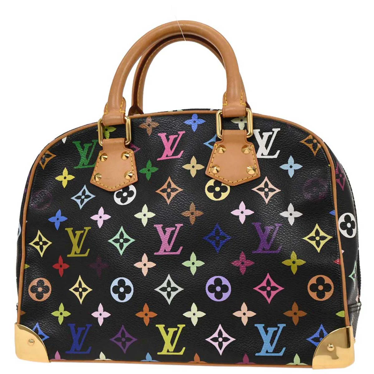 Louis Vuitton 2005 Black Monogram Multicolor Trouville Handbag M92662 - Image 2