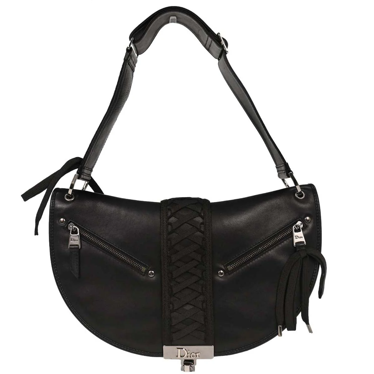 Christian Dior 2002 Black Admit It Corset Bag Shoulder Bag