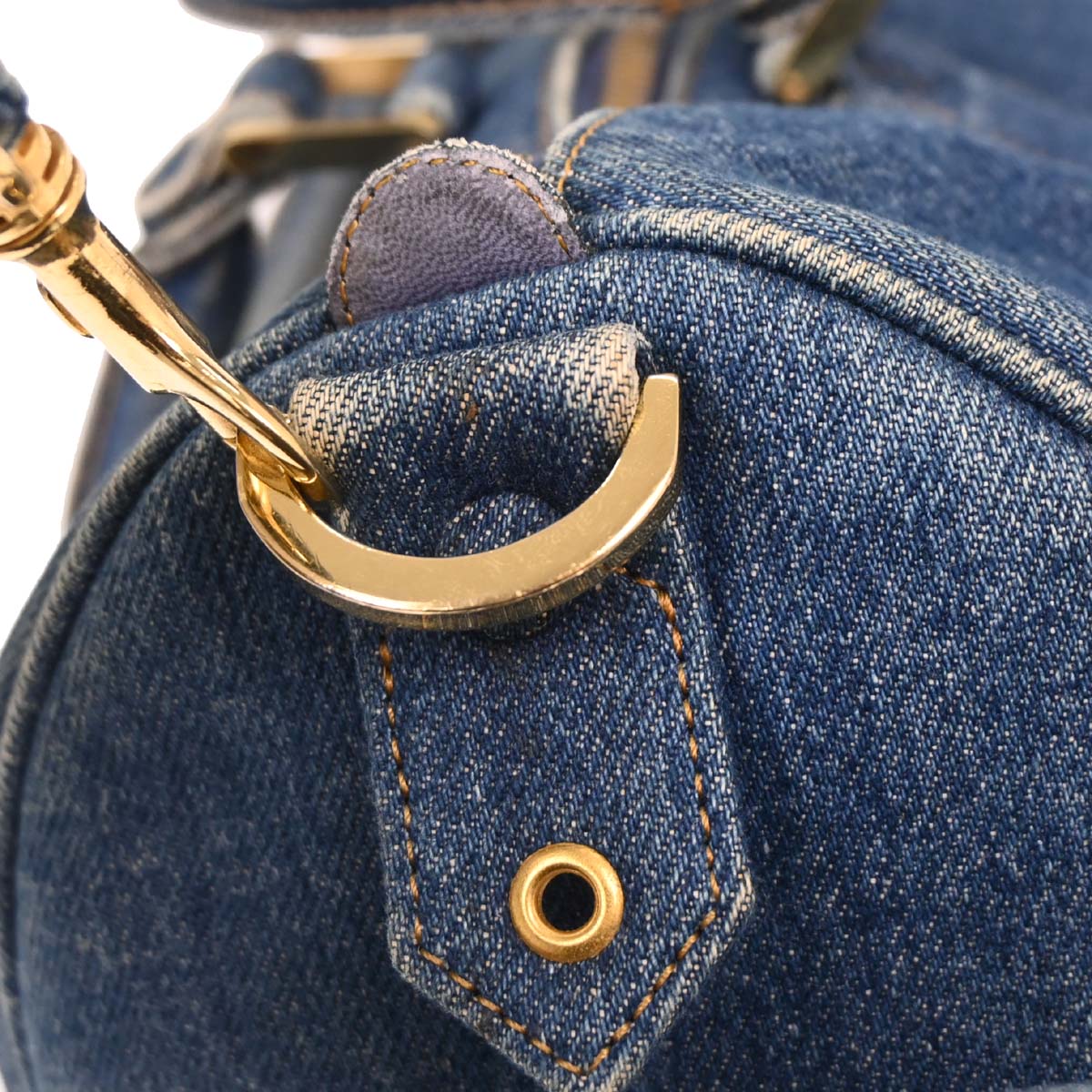 Chanel 1996-1997 Blue Denim 2way Shoulder Handbag - Image 3
