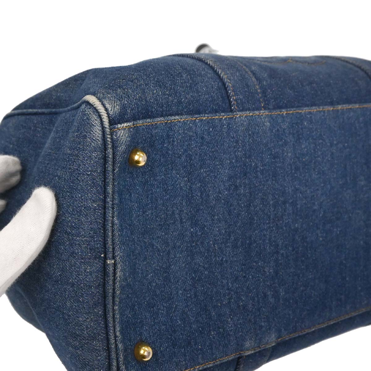 Chanel 1996-1997 Blue Denim 2way Shoulder Handbag - Image 6