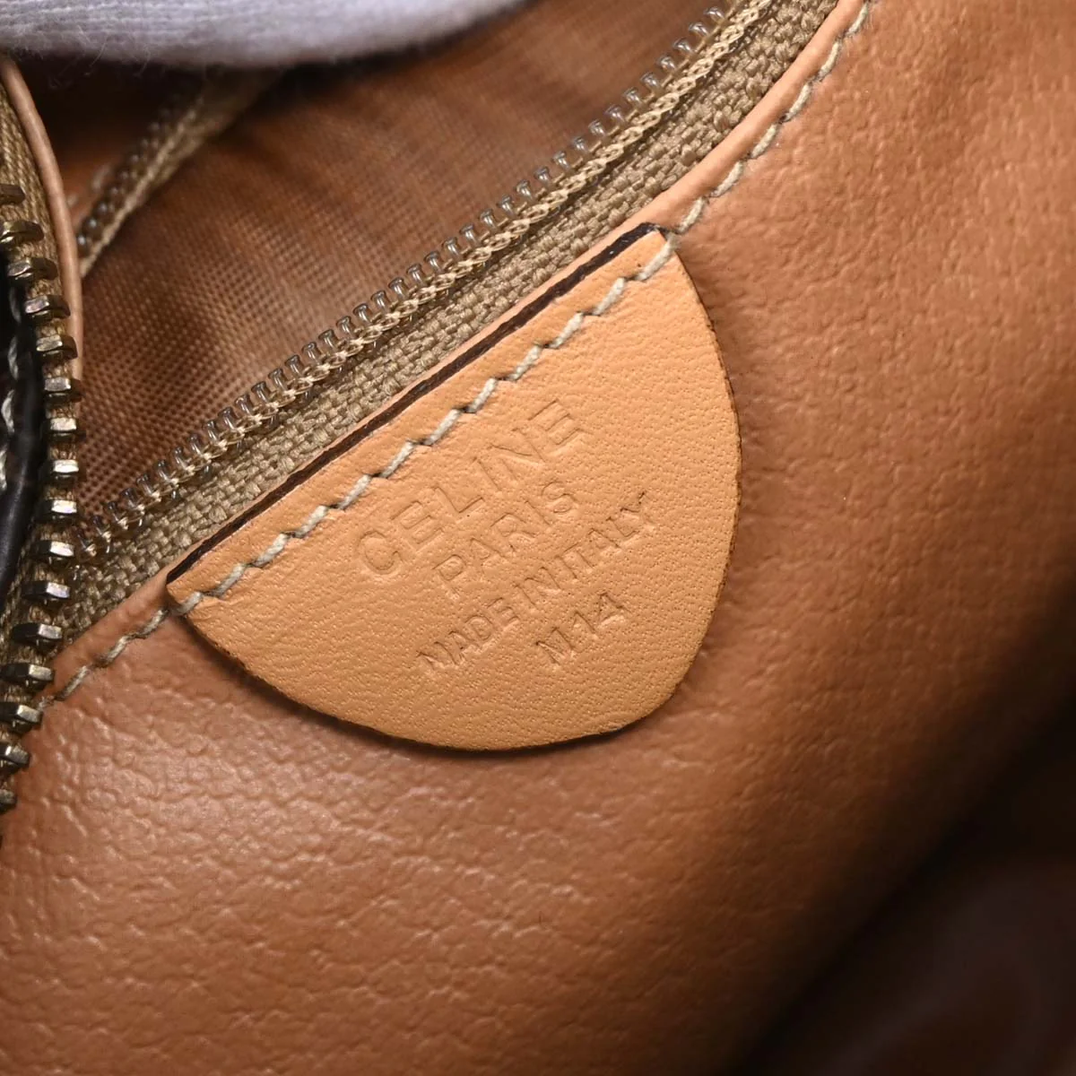 Celine Brown Macadam Handbag - Image 10