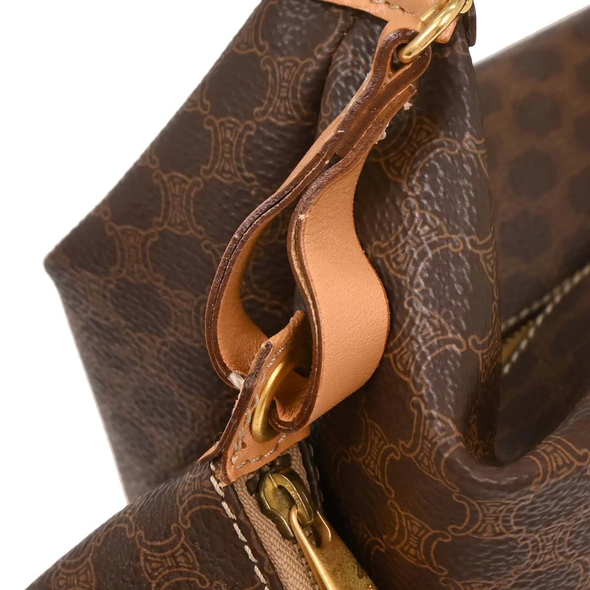 Celine Brown Macadam Handbag - Image 3