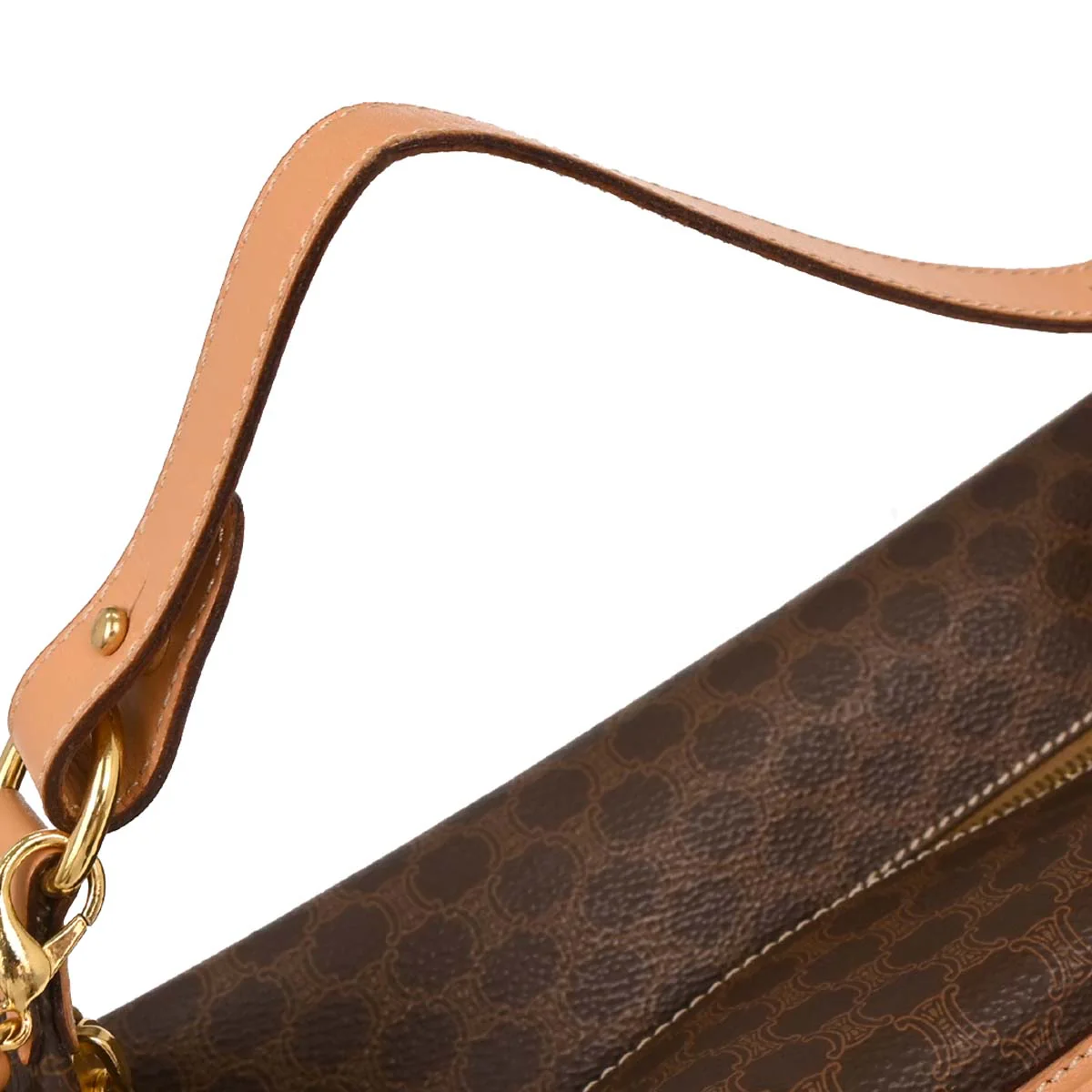 Celine Brown Macadam Handbag - Image 4