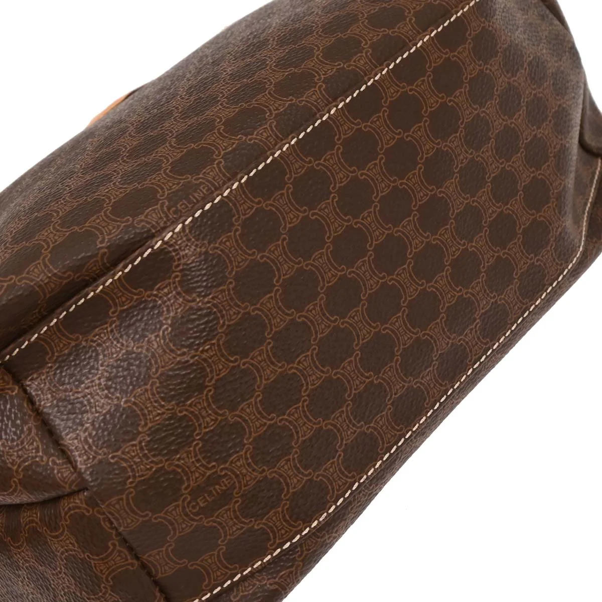 Celine Brown Macadam Handbag - Image 5