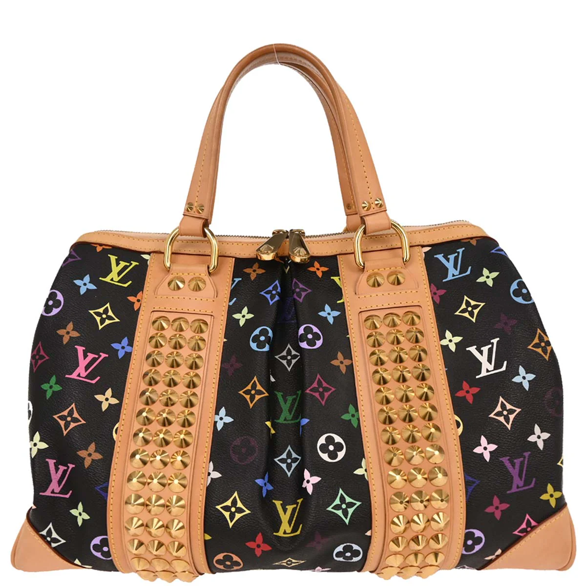 Louis Vuitton 2010 Black Multicolor Courtney GM Handbag M40261