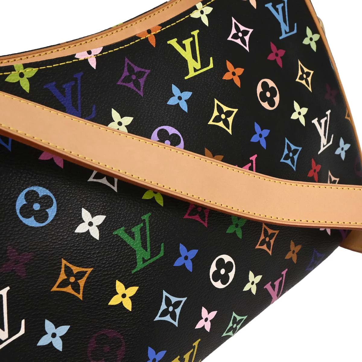 Louis Vuitton 2006 Black Monogram Multicolor Lodge GM M40052 - Image 4