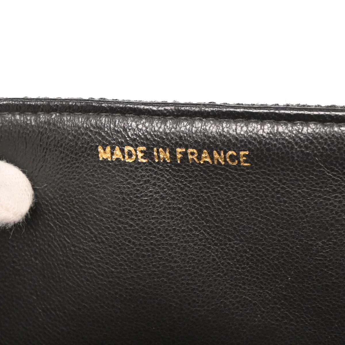 Chanel 1989-1991 Gray Wool Medium Classic Double Flap Shoulder Bag - Image 9