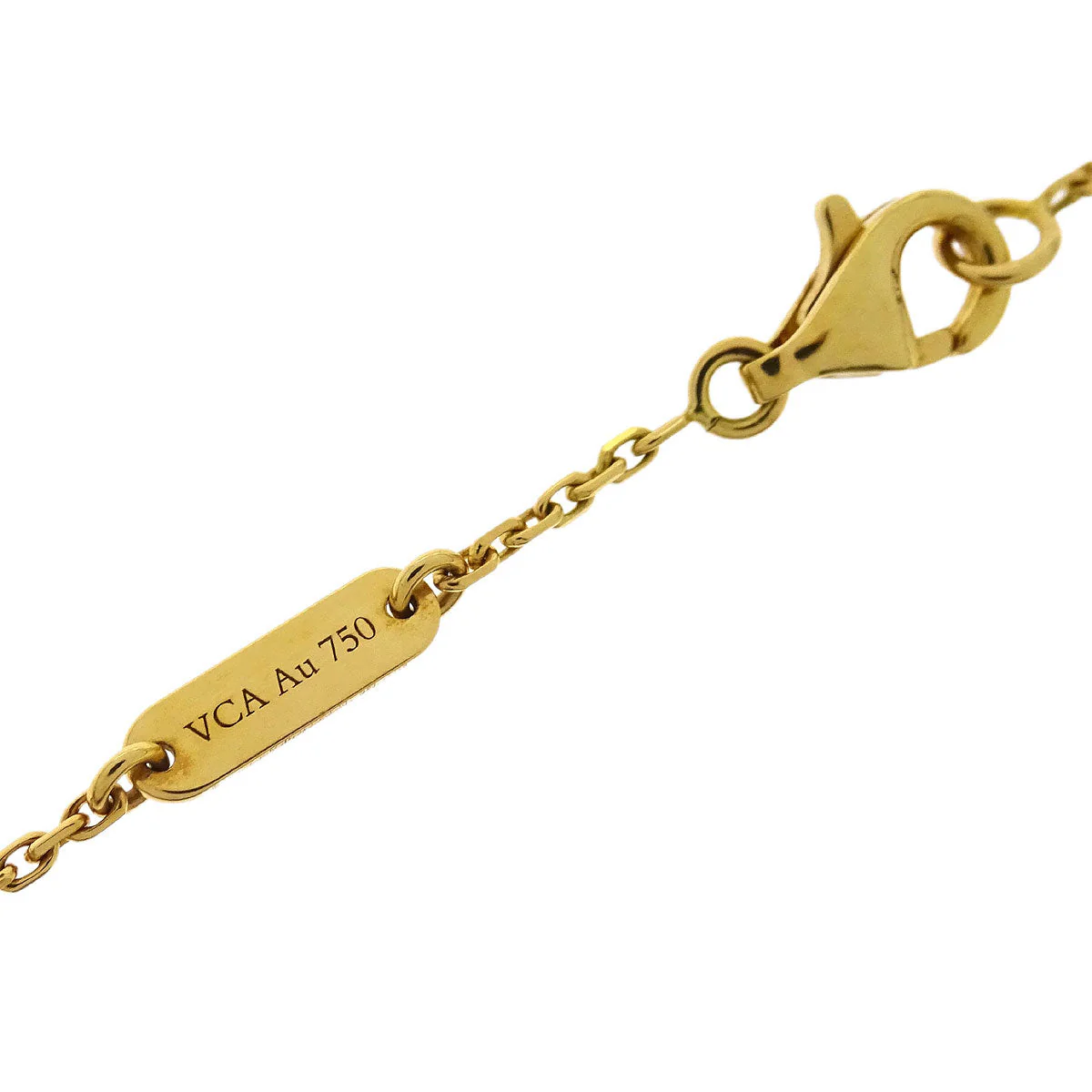 Van Cleef & Arpels Alhambra Pendant Necklace Onyx Au750 - Image 3