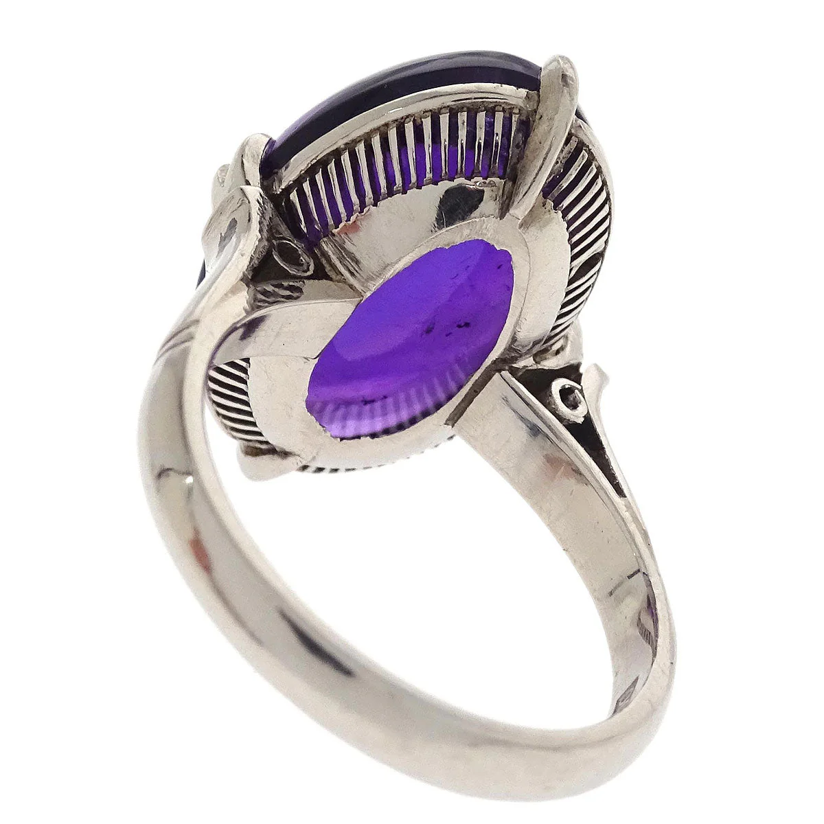 Ring PM900 Silver Amethyst #52 - Image 3