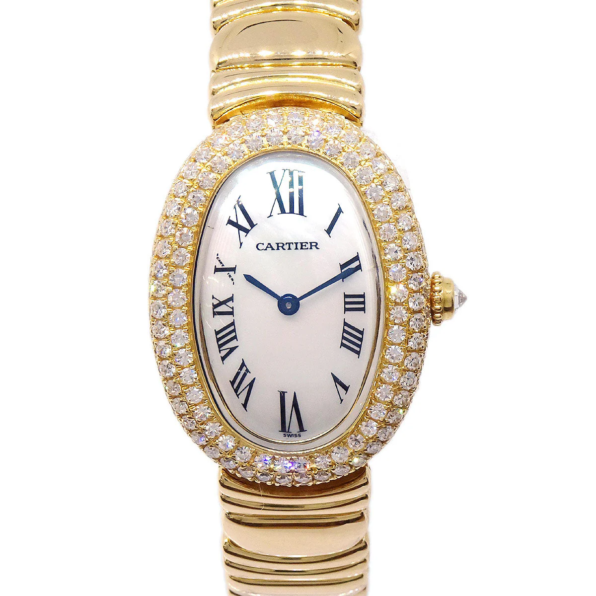 Cartier Baignoire Ref.1950 Quartz Watch 18KYG Diamond