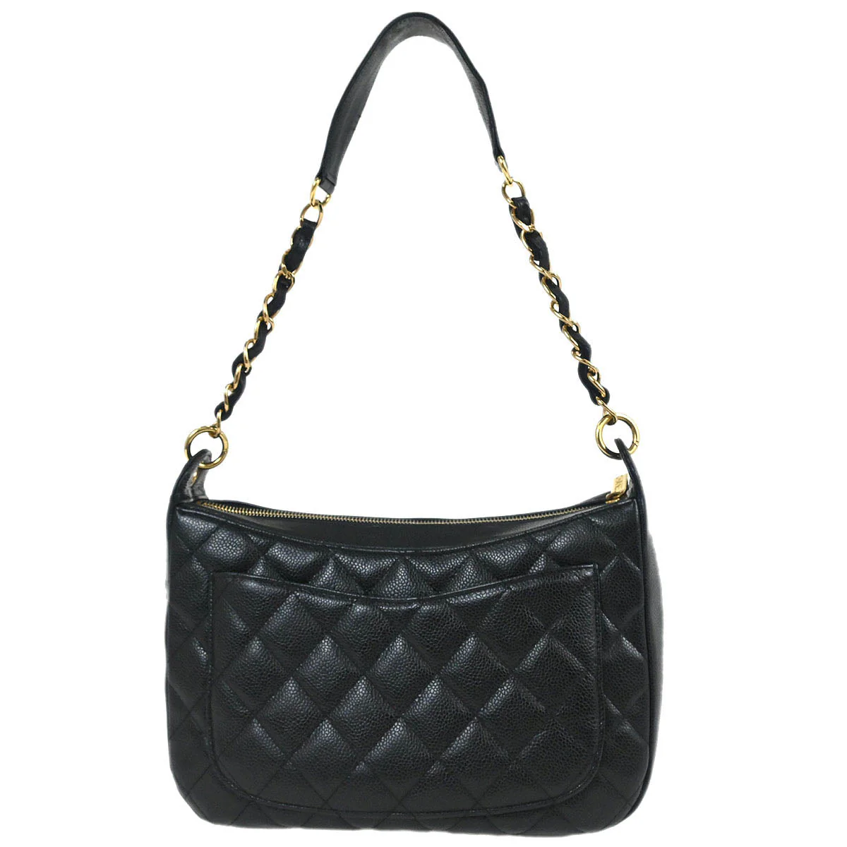 Chanel 2004-2005 Black Caviar  Hobo Handbag - Image 2