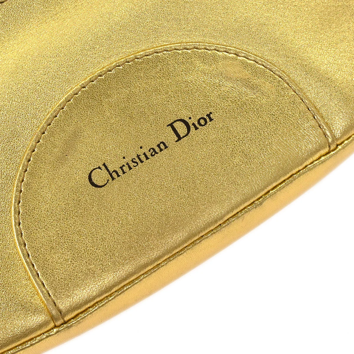 Christian Dior * Gold Ostrich Malice Handbag - Image 6