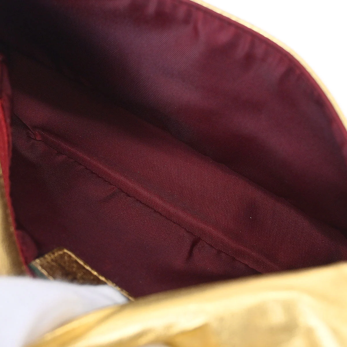 Christian Dior * Gold Ostrich Malice Handbag - Image 8