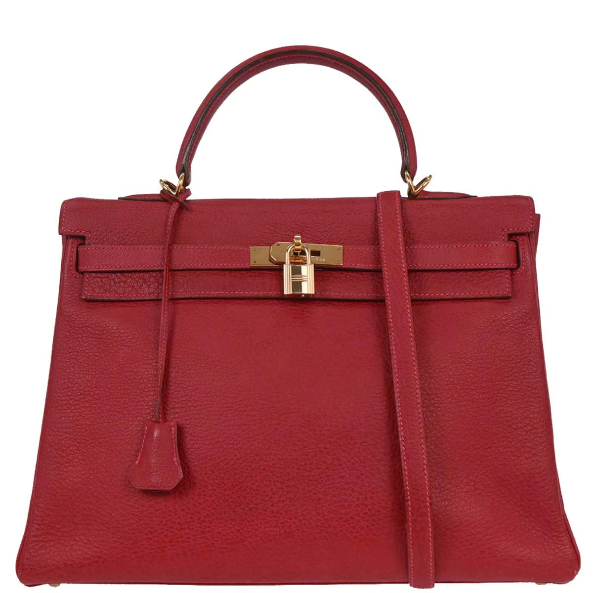 Hermes Rouge Garance Ardennes Kelly 35 Retourne 2way Handbag