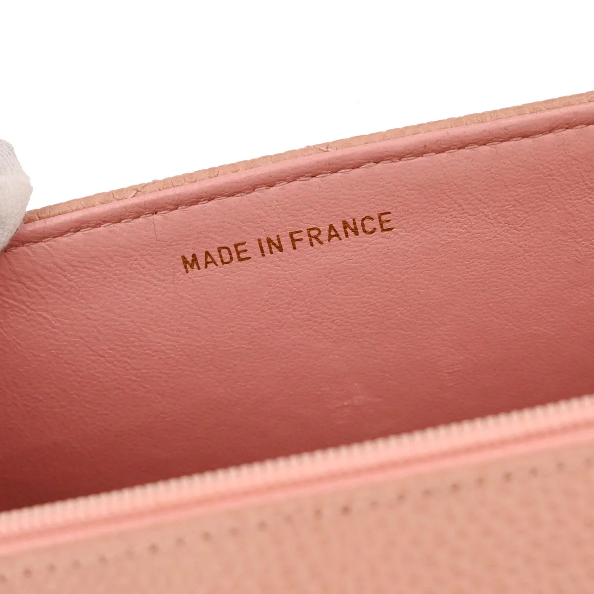 Chanel 1994-1996 Pink Caviar Skin Chevron Shoulder Bag - Image 8