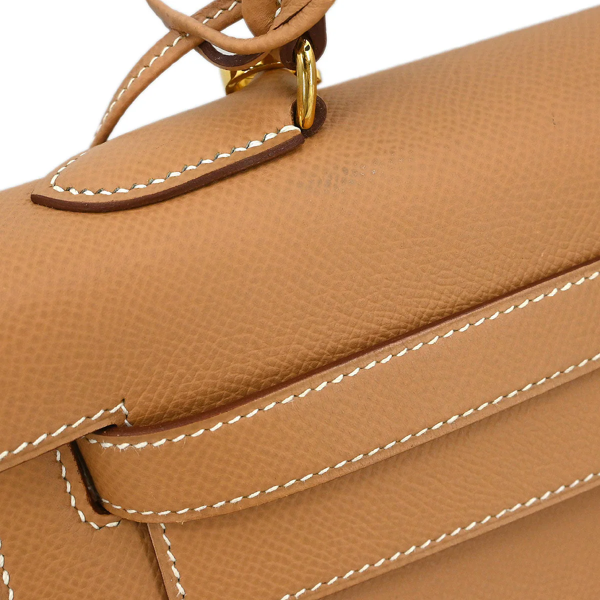 Hermes Natural Courchevel Kelly 32 Sellier 2way Shoulder Handbag - Image 5