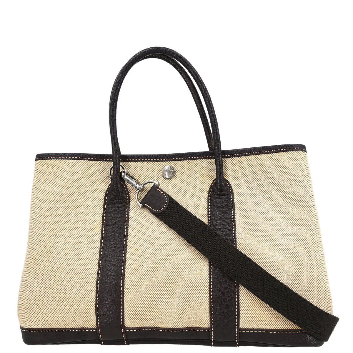 Hermes Beige Toile H Buffalo Garden Party 30 TPM Tote Bag - Image 2