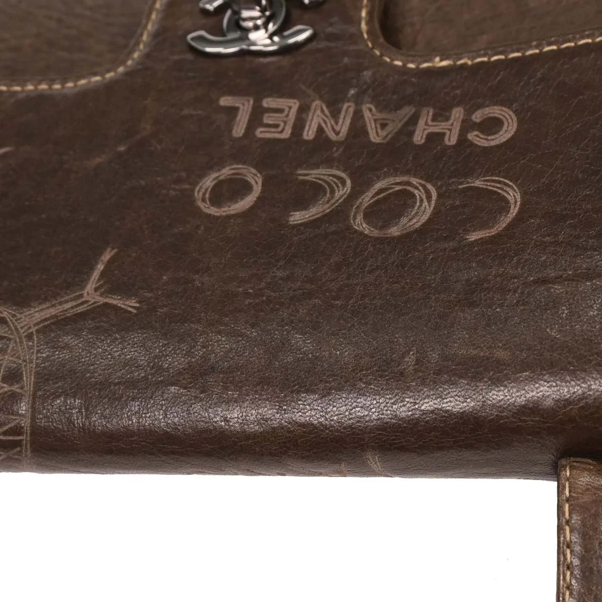 Chanel 2003-2004 Brown Calfskin Handbag - Image 5